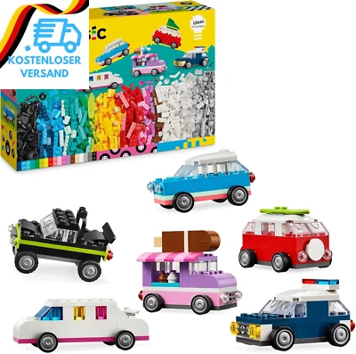 BESUCHE DEN LEGO-STORE LEGO Classic Kreative Fahrzeuge, Bausteine-Set Für Bunte Modellautos Inkl. LKW,