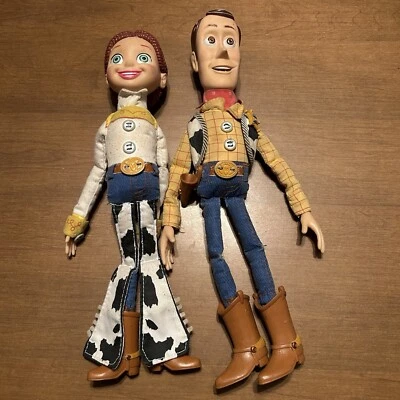 Disney Toy Story 2002 Woody Jessie Pull String Dolls Woody Missing Cord - Изображение 1 из 4