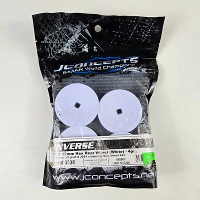 JConcepts B4.1 Inverse Rear Wheel Rims 12mm Hex White (4) Brand New NOS Sealed - Image 1 of 3