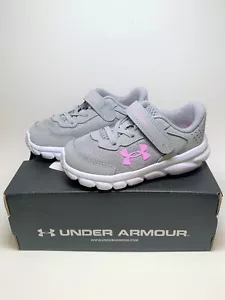 Girls' Infant UA Assert 9 Shoes Gray - Size 6K - Picture 1 of 3