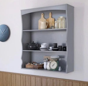 Grau Wandregale lackiert 3 Bücherregale ideal für Kinderzimmer Küche - Bild 1 von 3
