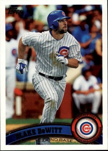 2011 Topps Chicago Cubs Baseball Card #628 Blake DeWitt