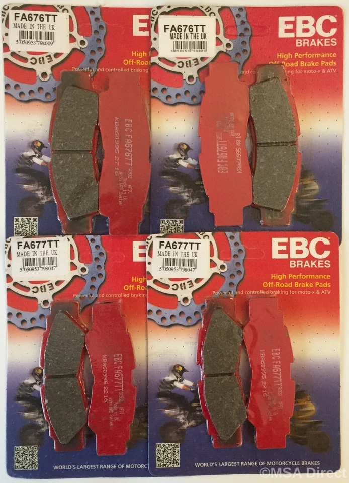 EBC Carbon FRONT and REAR Brake Pads Fits YAMAHA YXZ1000 YXE1000 (2016 to 2024) - Image 1 of 4
