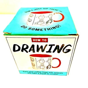 Drawing Animals Unemployed Philosophers Guild Ceramic Coffee Cup Mug in Box - Picture 1 of 11