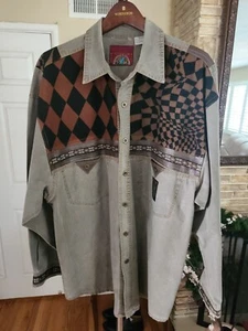 RARE ZIP CODE LONGSLEEVE DENIM SHIRT SIZE XL - Picture 1 of 4
