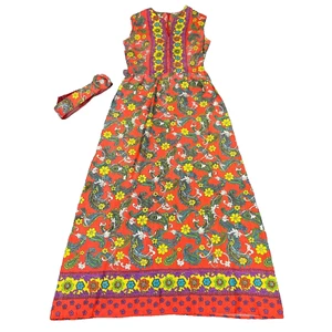 VINTAGE 70s Liberty Circle Sheath Dress 12 Scroll Paisley Psychedelic Talon - Picture 1 of 15
