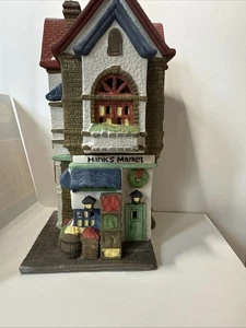 DEPT 56 ECKLEBENSMITTELHÄNDLER HANK'S MARKET Christmas in the City 1988 mit Box & Licht - Bild 1 von 15