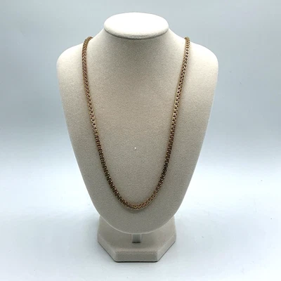 14k GE Yellow Gold Electroplate Thick Box 30" Chain Necklace Spring Clasp - Image 1 of 4