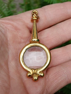 Colgante Lupa Lorgnette Tono Dorado Napier Firmado De Colección Único  Foto 1 de 4