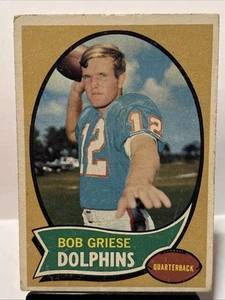 1970 Topps Bob Griese #10 Miami Dolphins Football Karte Hall Of Fame - Bild 1 von 11
