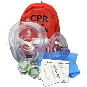 MCR Medical (Pack of 10) Adult & Infant CPR Mask Combo Kit with 2 Valves - Picture 1 of 3