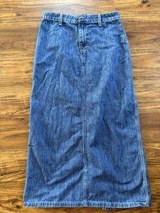 Tommy Hilfiger Denim blau Jeans Damen langer Rock Größe 6 Y2K Maxi Schlitz - Bild 1 von 12