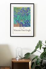 Vincent Van Gogh - Irises 2 (1889) - Art Print Painting Poster Boho Floral Uk