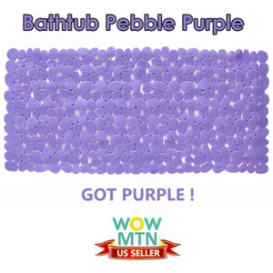 Bañera guijarros púrpura, 35x16, lavable a máquina, pies suaves, accesorios de baño - Imagen 1 de 5