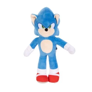 Sonic 3 Movie 9-Inch Basic Plush Jakks Pacific Sonic Only New - Picture 1 of 3