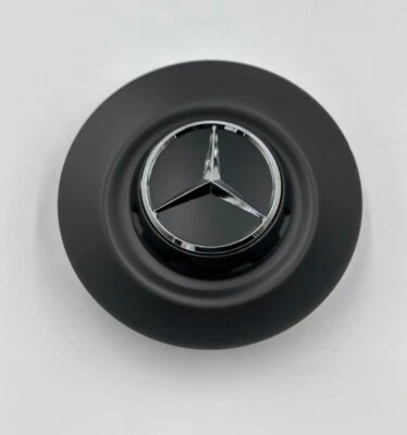 Mercedes Benz C63s E63s CLS63s AMG black center cap wheel hub cover A0004001100 - Image 1 of 4