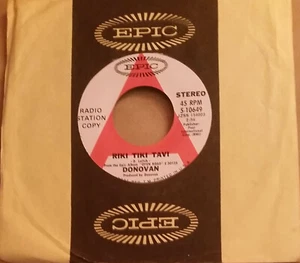 DONOVAN WHITE LABEL PROMO 7" RIKI TIKI TAVI EPIC ROOTS OF OAK 1970 - Imagen 1 de 1
