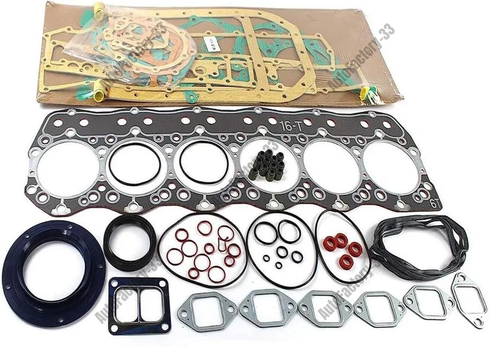 Full Gasket Set For Mitsubishi 6D16 6D16-T Engine Fuso Truck FK416 FK516 Kato - Imagem 1 de 4