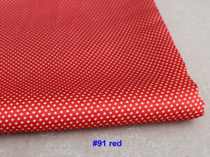 1 Yard Mini polka dot print fabric craft diy clothing material textile satin