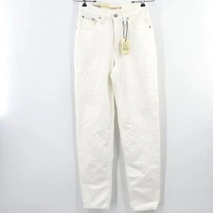 Pantalones de mezclilla Levis años 80 mamá para mujer talla 25x30 blancos cintura alta retro Country Norm - Imagen 1 de 6