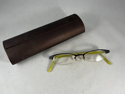 Prodesign Dinamarca Feminino Olho de Gato Retrô 1128 Armações col.6821 47/17 Cinza Amarelo - Imagem 1 de 4