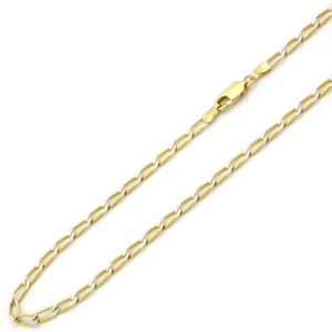 3mm 14K Yellow Gold Chain Open Link Chain Necklace / Gift box / Ship from USA - Picture 1 of 3