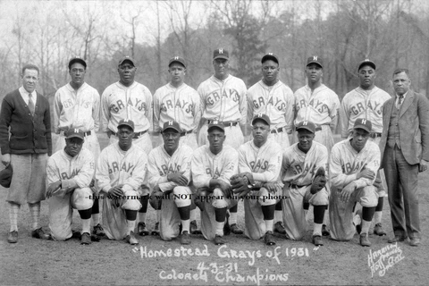 1931 Homestead Grays Team PHOTO  Best Ever Negro League Baseball Stars Champs Cover