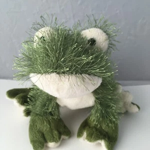 GANZ WEBKINZ GREEN FUZZY FROG PLUSH STUFFED ANIMAL NO CODE - Picture 1 of 12