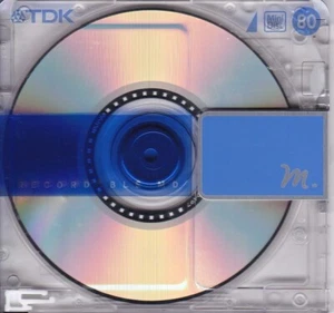 Set of 4 TDK "M" 80 min clear/blue minidiscs fast US flat rate shipping - Picture 1 of 5