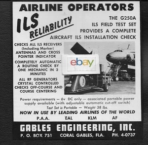 EASTERN AIRLINES LOCKHEED CONSTELLATION 1951 ILS RICEVITORE ASSEGNO G-250A ANNUNCIO DI PROVA - Foto 1 di 1