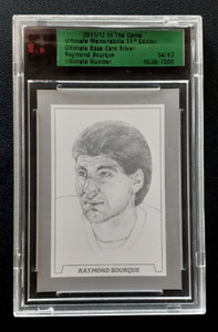 RAYMOND BOURQUE 2011-12 ITG ULTIMATE MEMORABILIA 11-12 #54/63 ITG CASING   29813