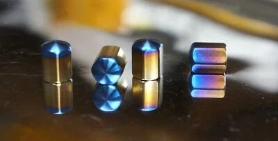 4PCS set Titanium Valve Stem Caps Titanium - Image 1 of 4