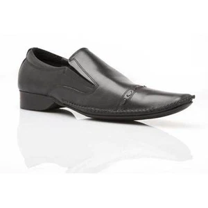 Mens Zasel Murphy Black Leather Slip On Shoes 45 - Picture 1 of 3