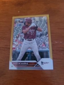Nice 2023 Topps Chrome Pro Debut Dustin Harris Gold Refractor #PDC-194. 000896 - Picture 1 of 3