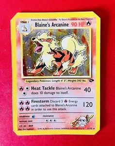 Lotto Carte Pokemon Blaine’s Arcanine 1/132 Gym Challenge Holo Eng Raro - Foto 1 di 2