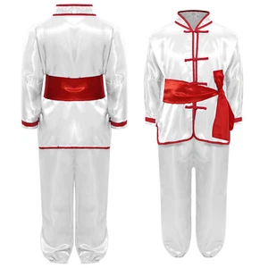 Boys Girls Set Breathable Kung Fu Suit Unisex Outfit Training Tops Wing Chun - Picture 1 of 64