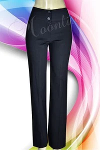 Moda Vestido Pantalones Elásticos Leggins Negro Liso Informal Básico Bonito Calce 1X 2X 3X - Imagen 1 de 5