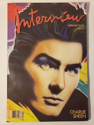 1987 ANDY WARHOL'S 'INTERVIEW MAGAZINE' - CHARLIE SHEEN   - Image 1 of 3