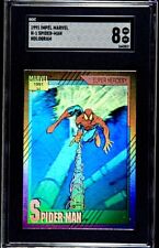 1991 Marvel Impel SPIDER-MAN HOLOGRAM SGC 8 Centered Sharp Card Nice
