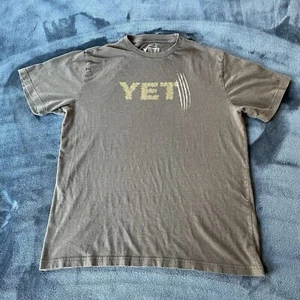 Yeti Men’s Short Sleeve Brown Logo T-Shirt Medium - Picture 1 of 7