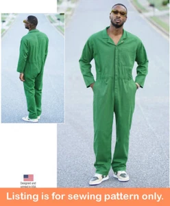 PATRÓN DE COSTURA Hombres Ropa Mono Largo Traje de Caldera Utilitario Traje de Carga Plus 2012 - Imagen 1 de 3