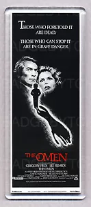 THE OMEN movie poster LARGE 'WIDE' FRIDGE MAGNET - HORROR CLASSIC! - Picture 1 of 1