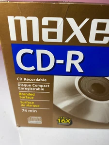 Maxell CD-R 650MB 8 Pk CD Recordable Branded Surface 74 min w/Slim Plastic Case - Picture 1 of 2