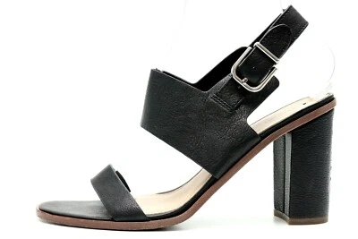 Sandalias para mujer VIA SPIGA de cuero negro con hebilla talla 9,5 M EU 41 Foto 1 de 4