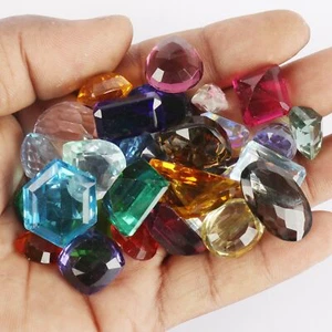 Lotes de piedras preciosas de topacio, amatista, citrino y alejandrita mezcla de colores y cortes - Imagen 1 de 6