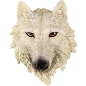 Kleiner Magnet weißer Wolfskopf - Picture 1 of 1