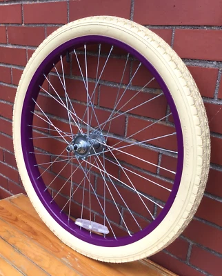 24" Bicycle Front Purple Wheel with 2.125" Tire Junior Mountain Bike #G41 - Image 1 of 3