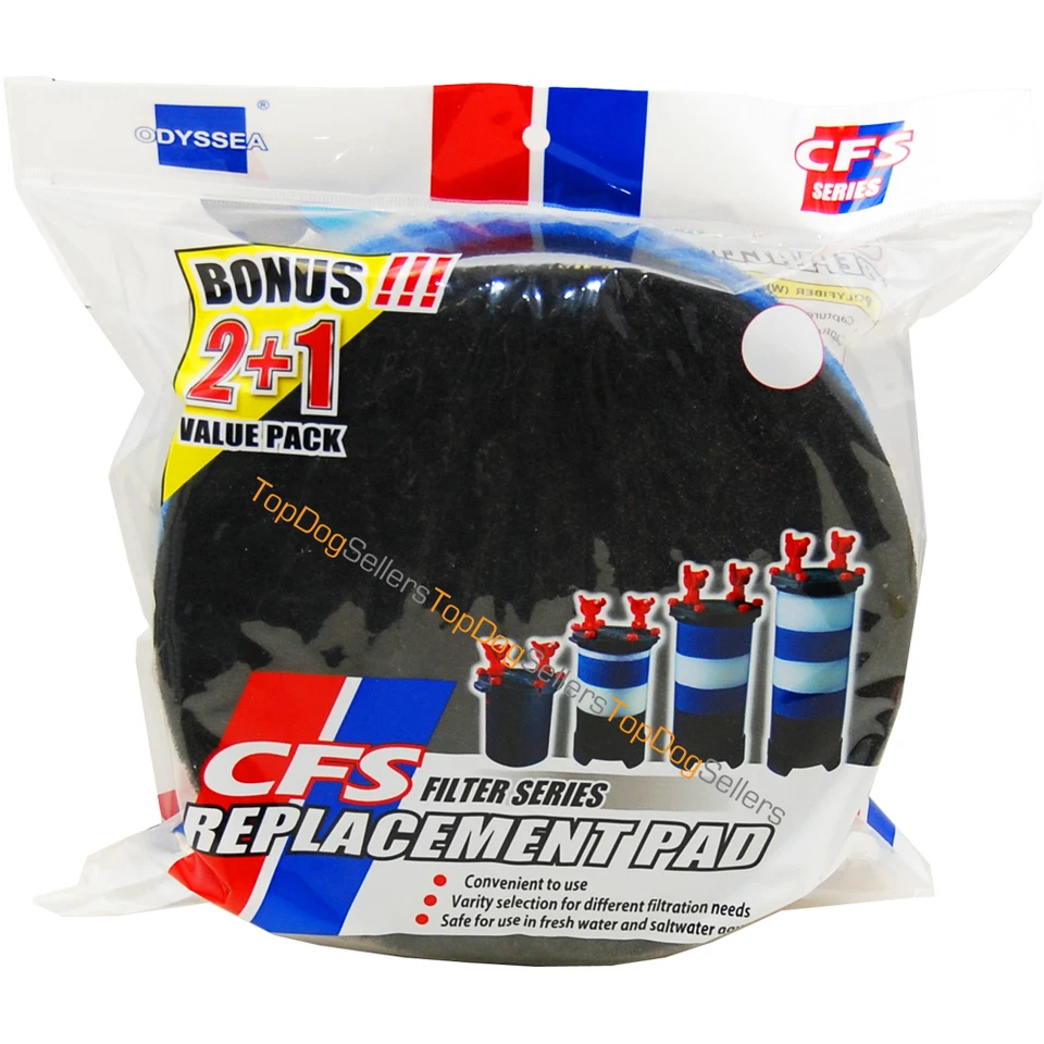 ODYSSEA CFS 700 Filter Pad Floss 3 Pack Aquarium Canister Filter External Replacement