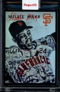 2021 Topps Project 70 Card #741 Willie Mays Lauren Taylor Rainbow Foil #d 25/70 - Picture 1 of 2