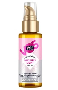 Vo5 Invisibly Light Hair Oil 50ml Natural Shine Haircare Hair Care Styling - Picture 1 of 4